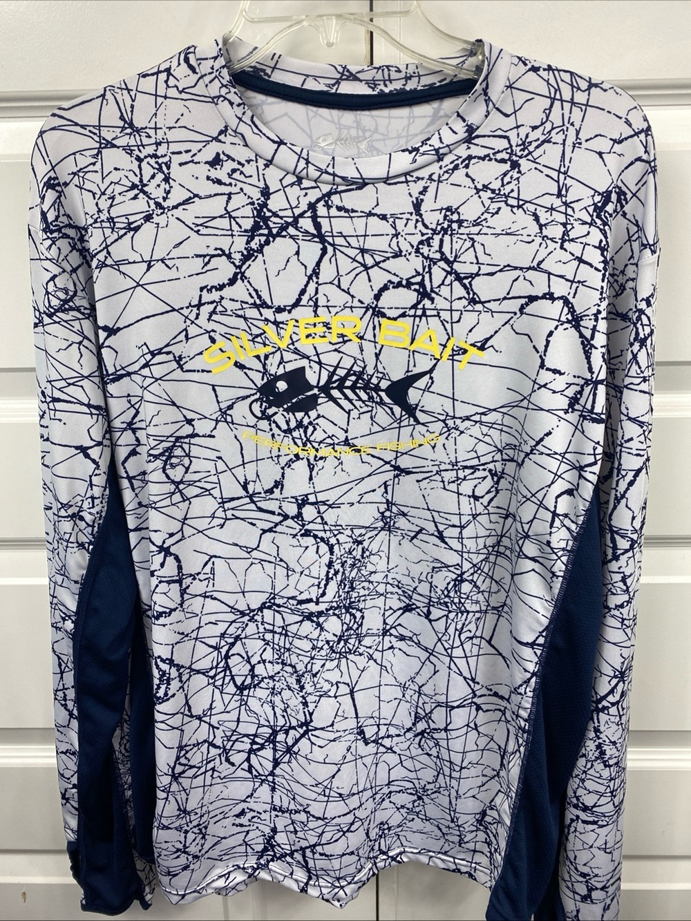 Silver Bait Performance Fishing Long Sleeve All Over Print Large Water Shirt